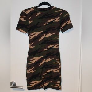 Camouflage Short Sleeve Dress